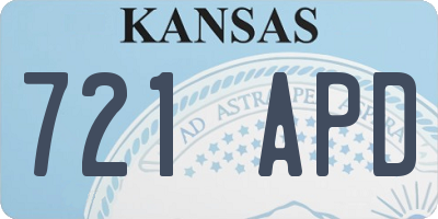 KS license plate 721APD