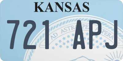 KS license plate 721APJ