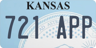 KS license plate 721APP