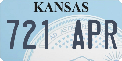 KS license plate 721APR