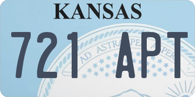 KS license plate 721APT