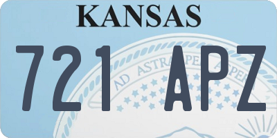 KS license plate 721APZ