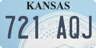 KS license plate 721AQJ