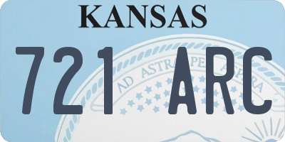 KS license plate 721ARC