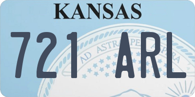 KS license plate 721ARL