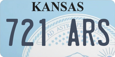 KS license plate 721ARS