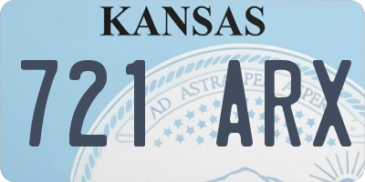 KS license plate 721ARX