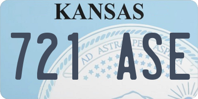 KS license plate 721ASE