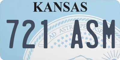 KS license plate 721ASM