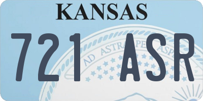 KS license plate 721ASR