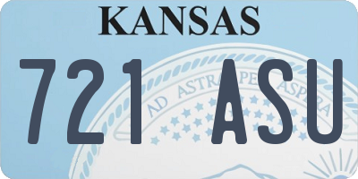 KS license plate 721ASU