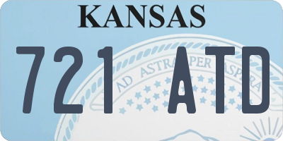 KS license plate 721ATD