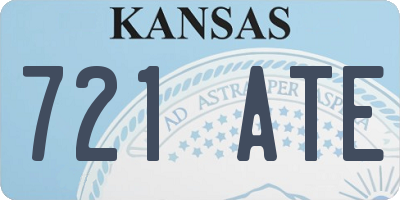 KS license plate 721ATE