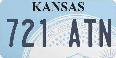 KS license plate 721ATN