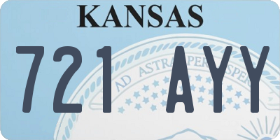 KS license plate 721AYY