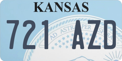 KS license plate 721AZD