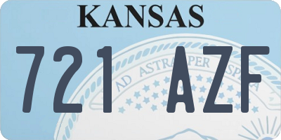 KS license plate 721AZF