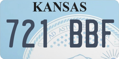 KS license plate 721BBF
