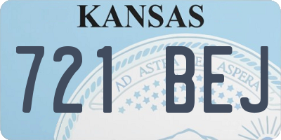 KS license plate 721BEJ