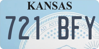 KS license plate 721BFY