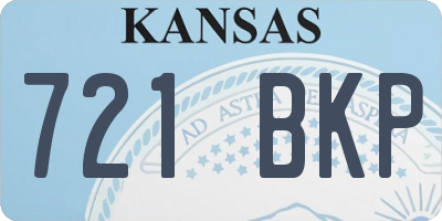 KS license plate 721BKP