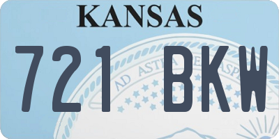 KS license plate 721BKW