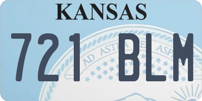 KS license plate 721BLM