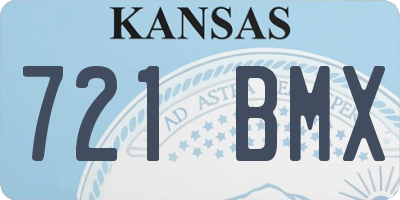 KS license plate 721BMX