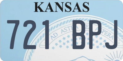 KS license plate 721BPJ