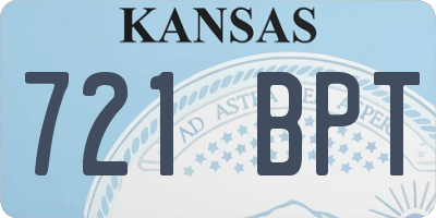 KS license plate 721BPT