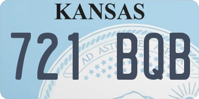 KS license plate 721BQB