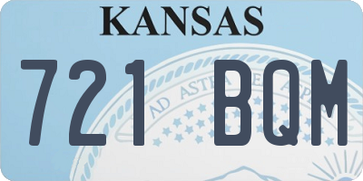 KS license plate 721BQM