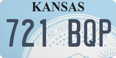 KS license plate 721BQP