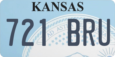 KS license plate 721BRU