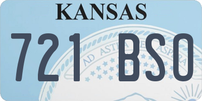 KS license plate 721BSO