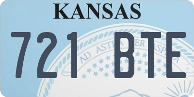 KS license plate 721BTE