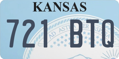 KS license plate 721BTQ