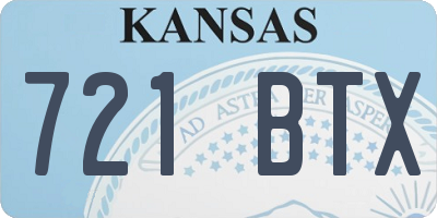 KS license plate 721BTX