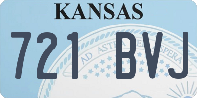 KS license plate 721BVJ
