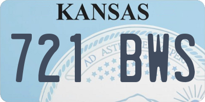 KS license plate 721BWS