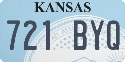 KS license plate 721BYQ