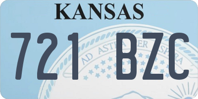 KS license plate 721BZC