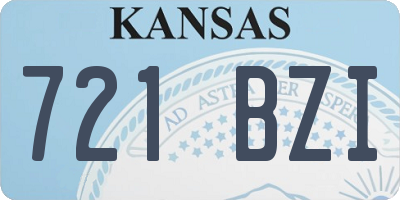 KS license plate 721BZI