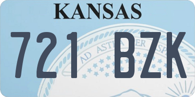 KS license plate 721BZK
