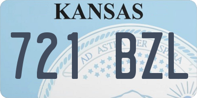 KS license plate 721BZL