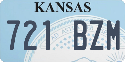 KS license plate 721BZM