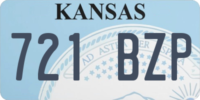 KS license plate 721BZP