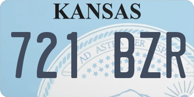 KS license plate 721BZR