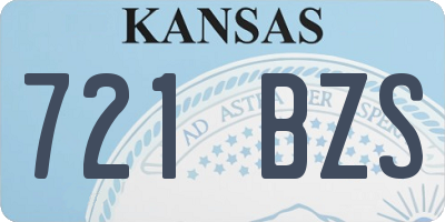 KS license plate 721BZS