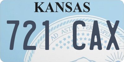 KS license plate 721CAX
